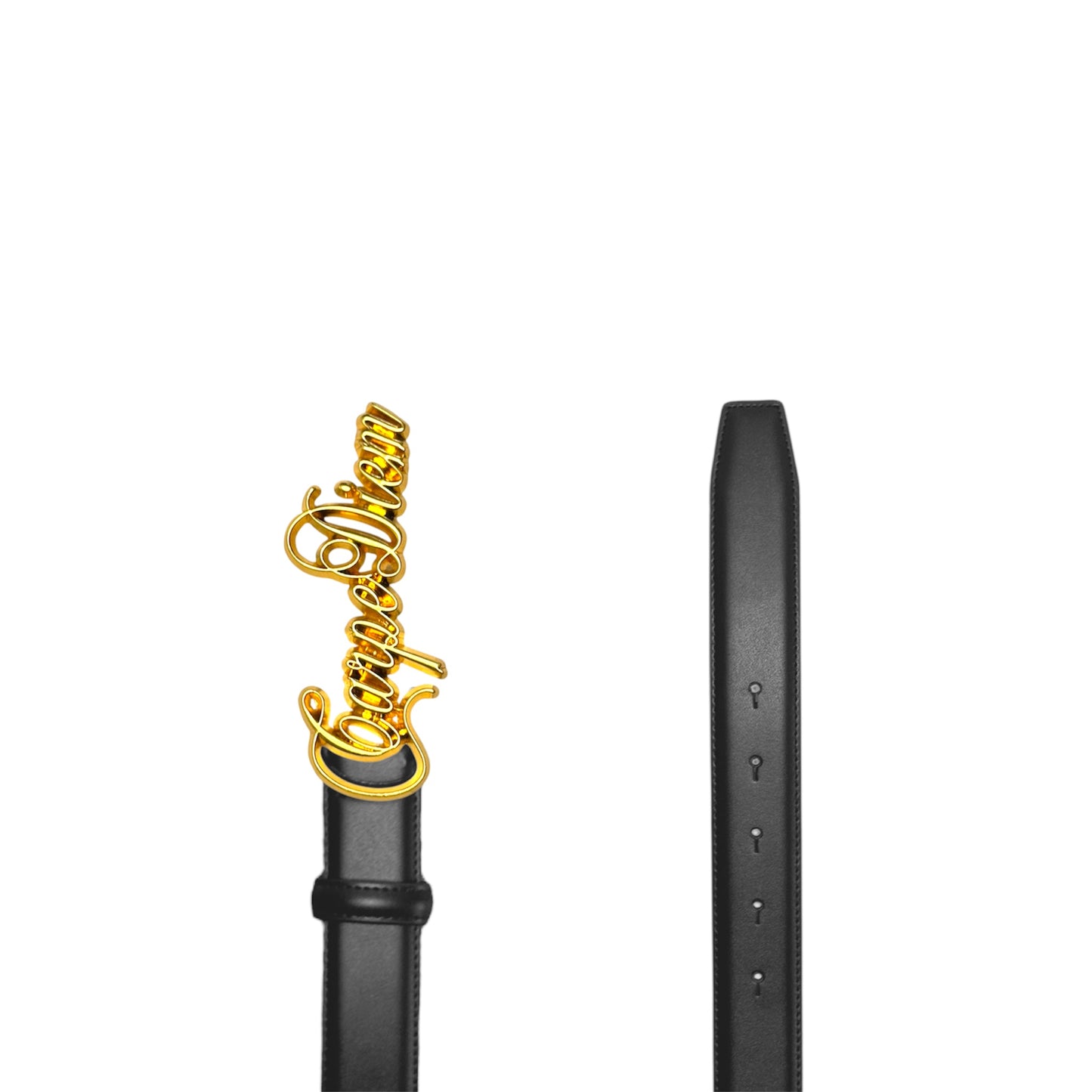 Carpe Diem Script Belt "Gold"