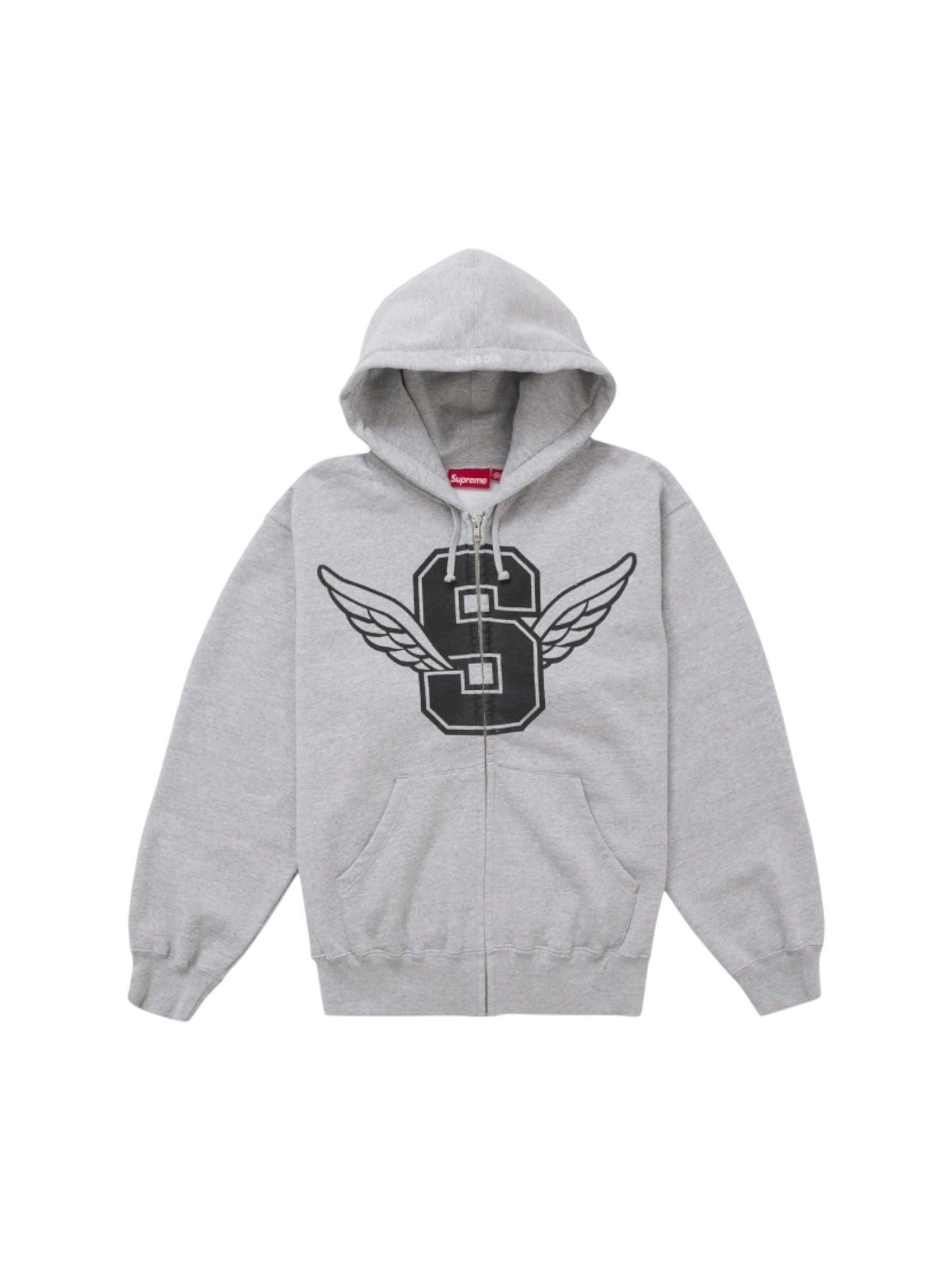 Supreme Wings Zip Up Hoodie "Grey"