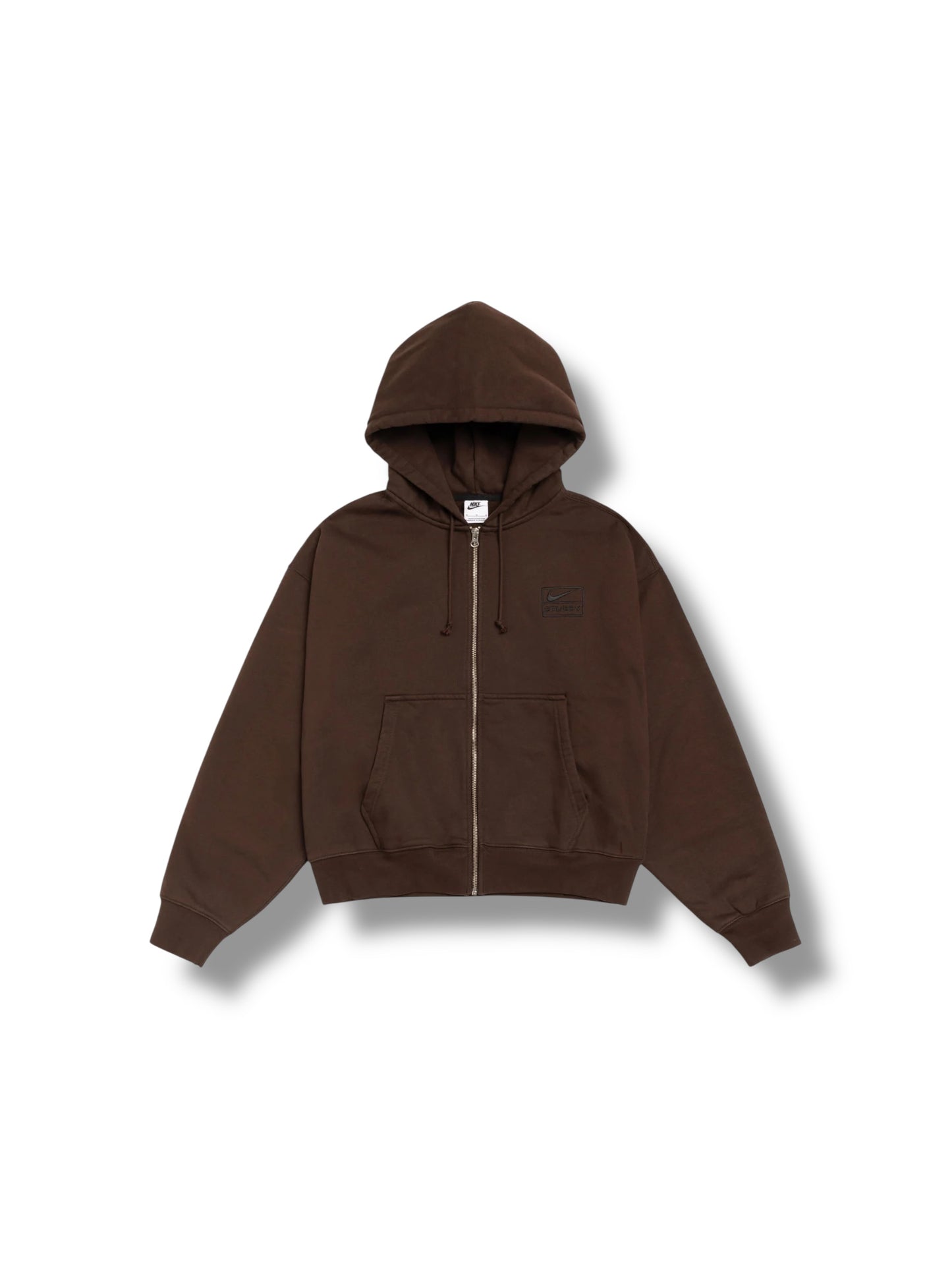 Stussy x Nike Fleece Zip Up Hoodie "Dark Cinder" (FW25)