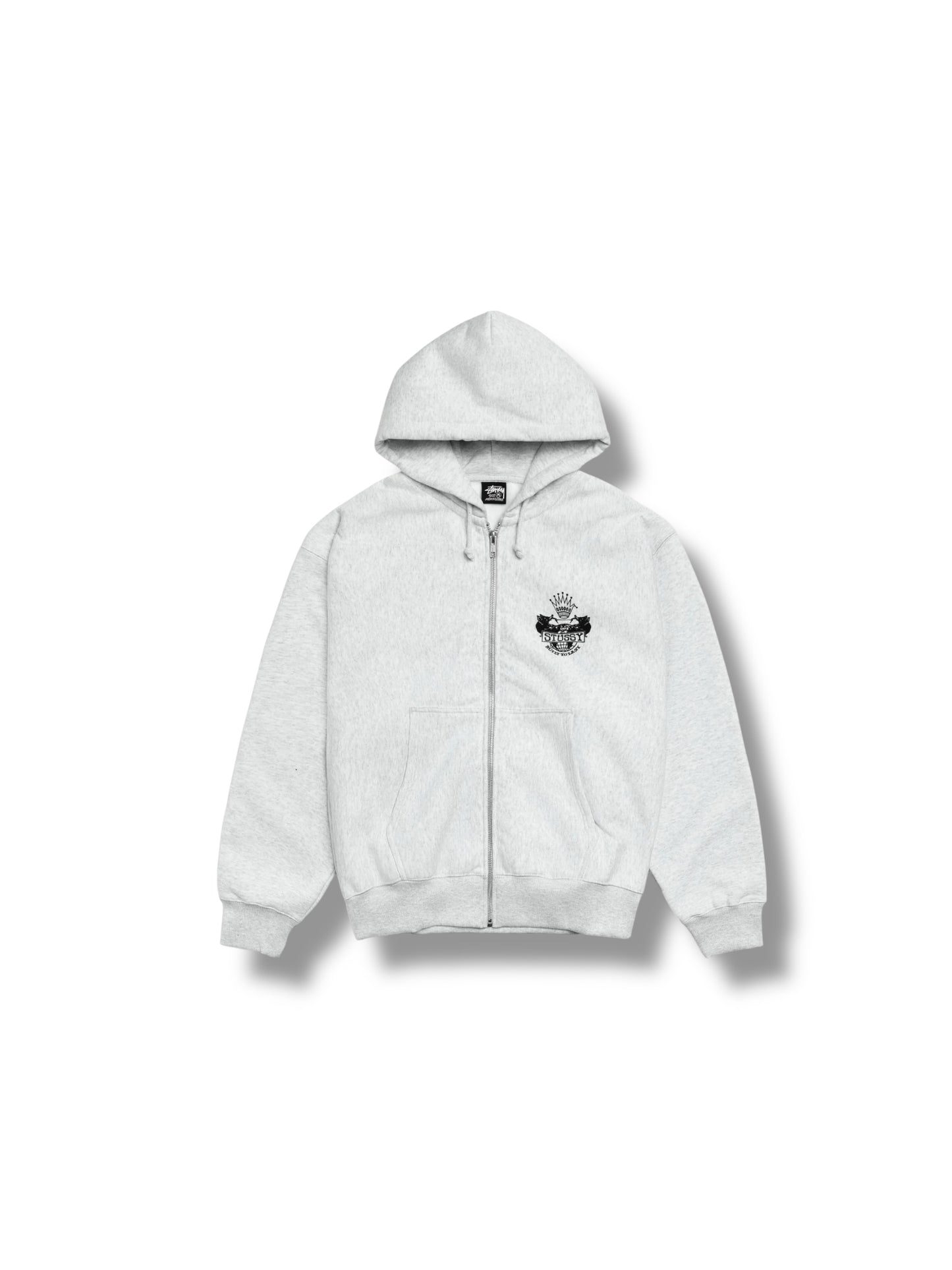 Stussy Built To Last Zip Up Hoodie "Ash Heather"