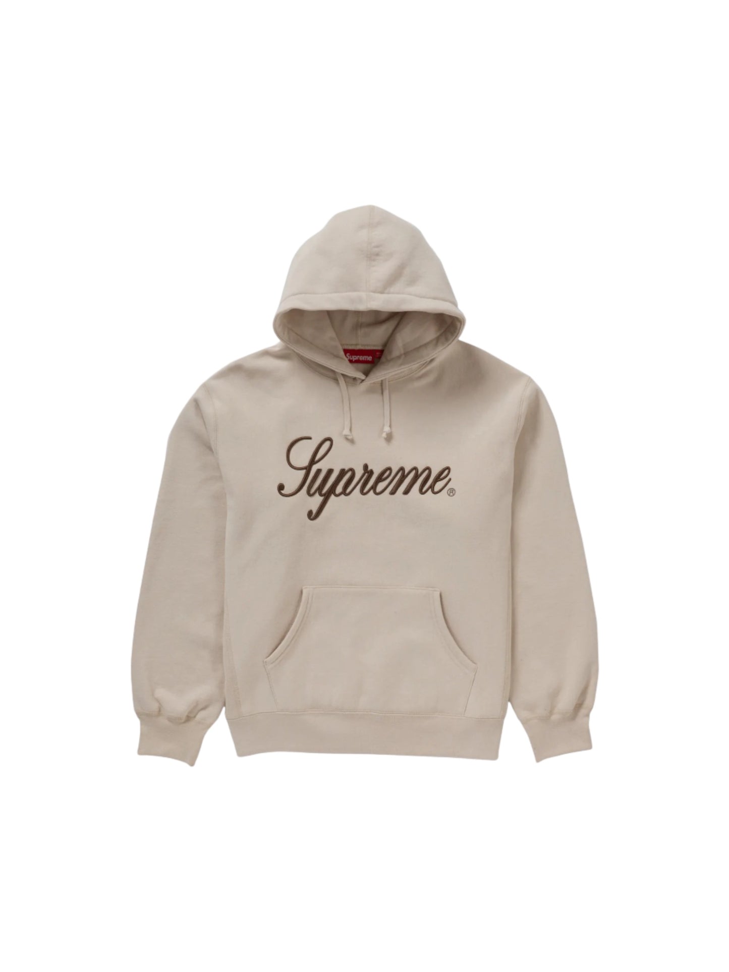 Supreme Script Hooded Sweatshirt "Bone"