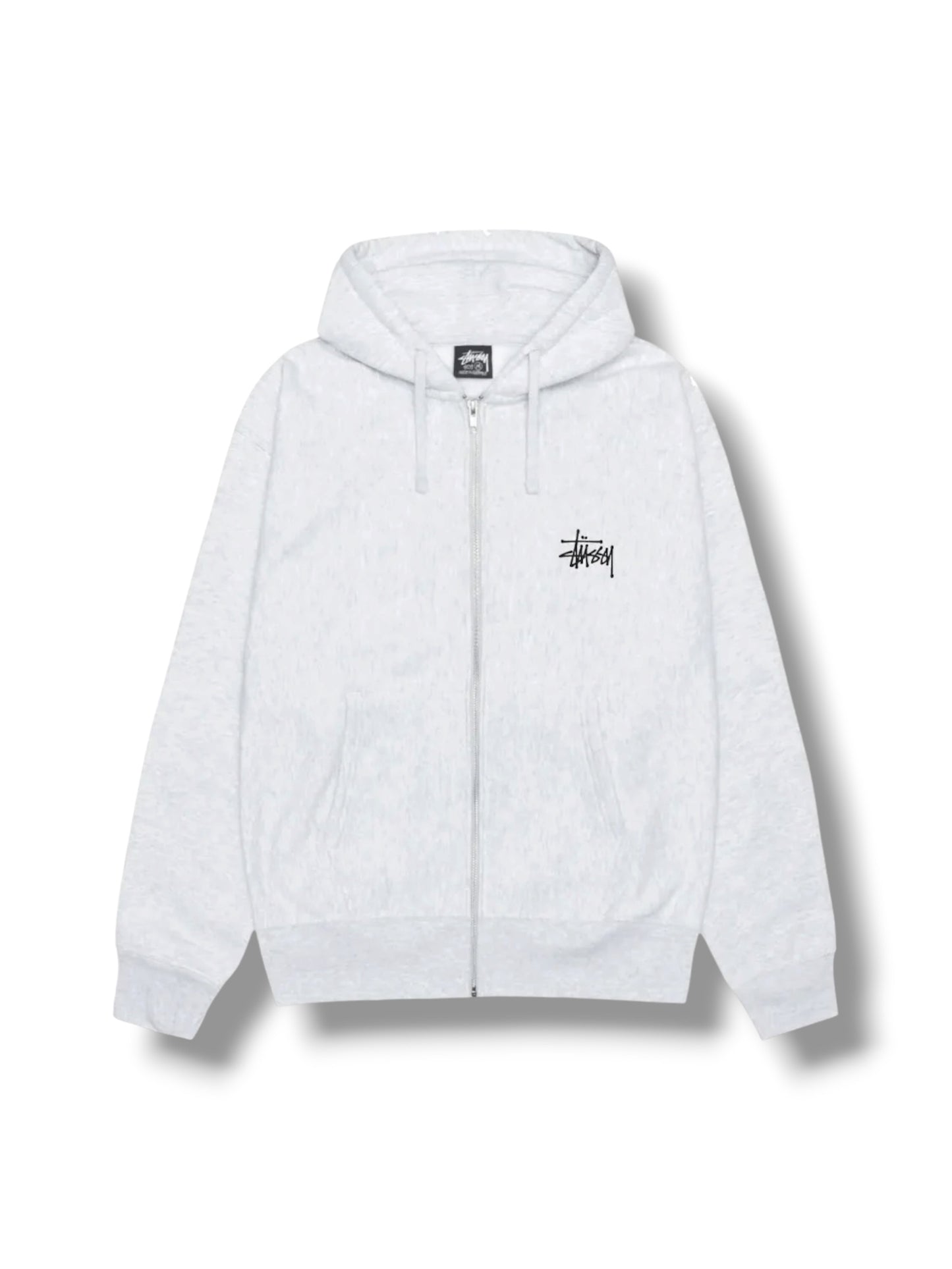 Stussy Basic Zip Up Hoodie "Ash Heather"
