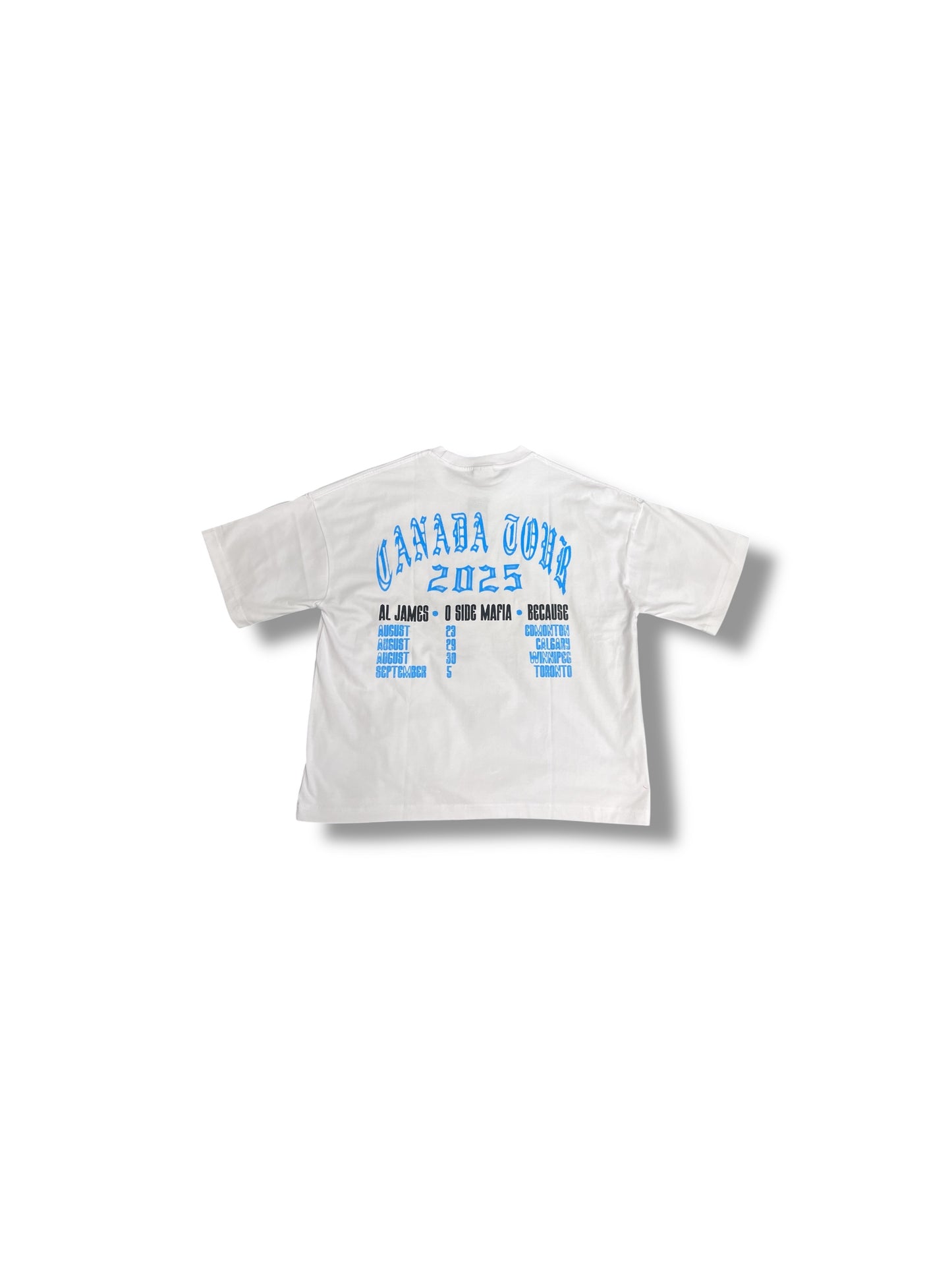 Al James x O Side Mafia x Because Tee "Canada Tour" (White)