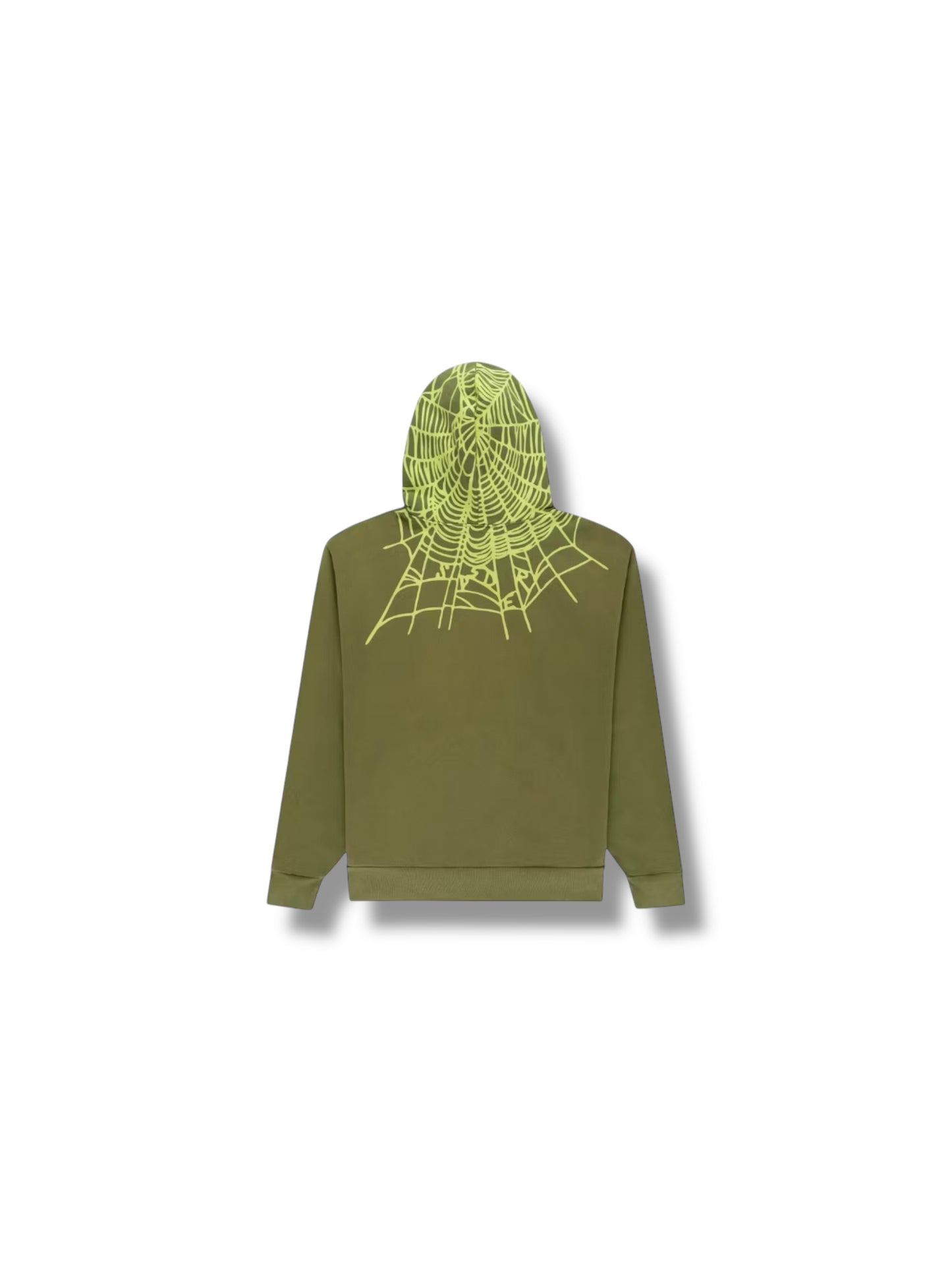 Sp5der Heavy Web Hoodie "Olive"