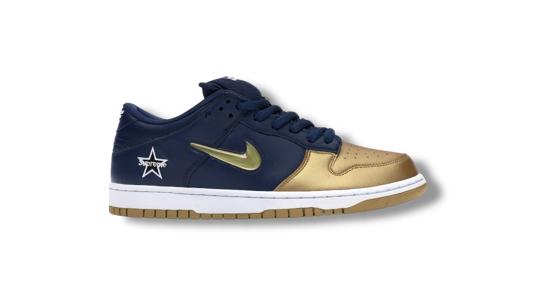 Nike SB Dunk Low "Supreme Jewel Swoosh Gold"
