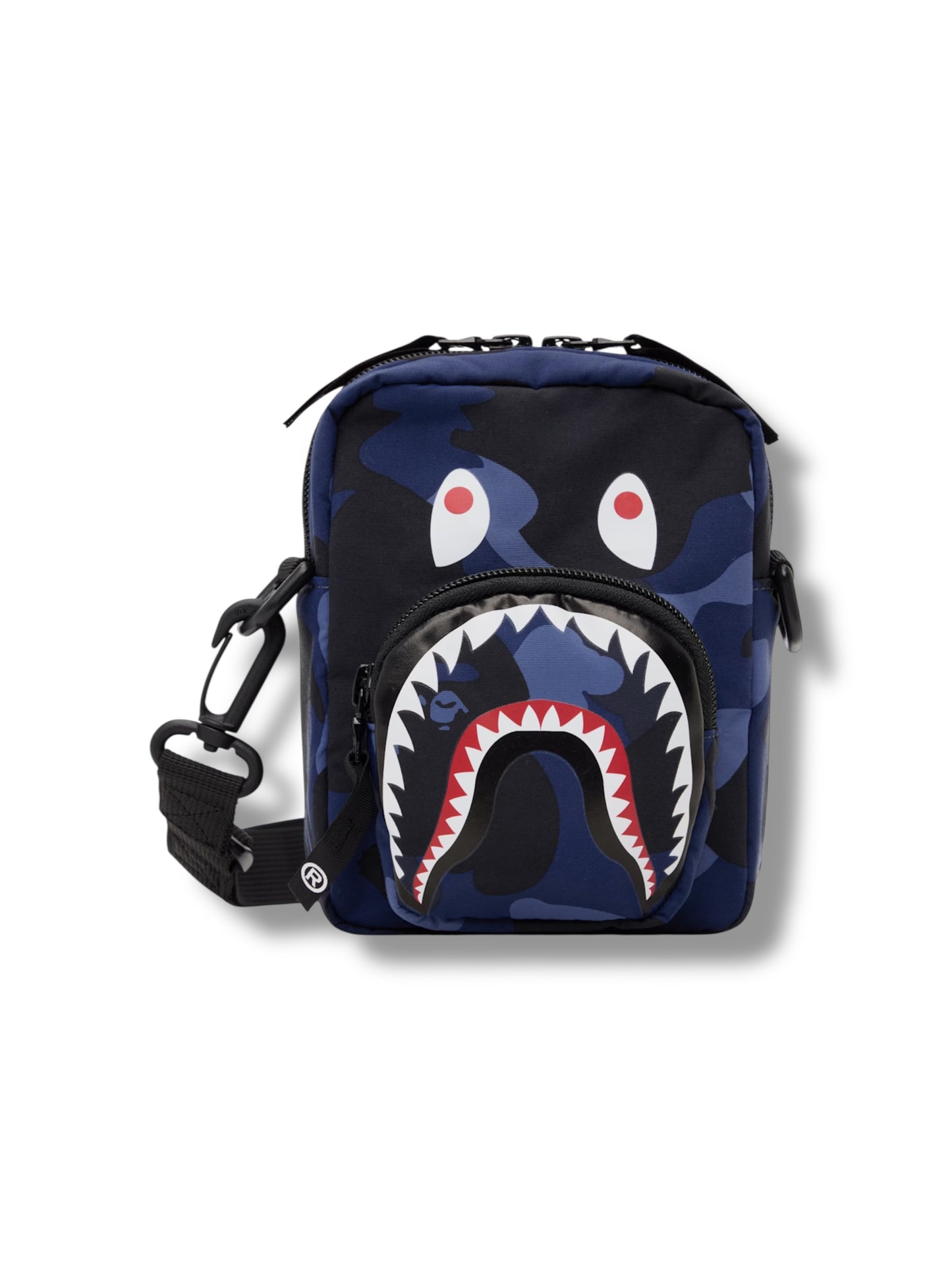 Bape Blue Camo Shark Mini Pouch