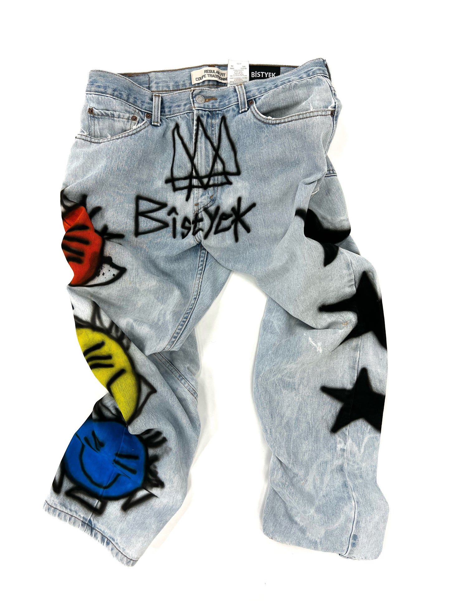 Bistyek-ism 1 of 1 Airbrush Denim Pants