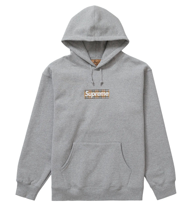 Supreme X Burberry BOGO Hoodie "Heather Grey"