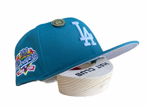 Los Angeles Dodgers 100 Anniversary "Teal-Grey UV" Fitted Hat