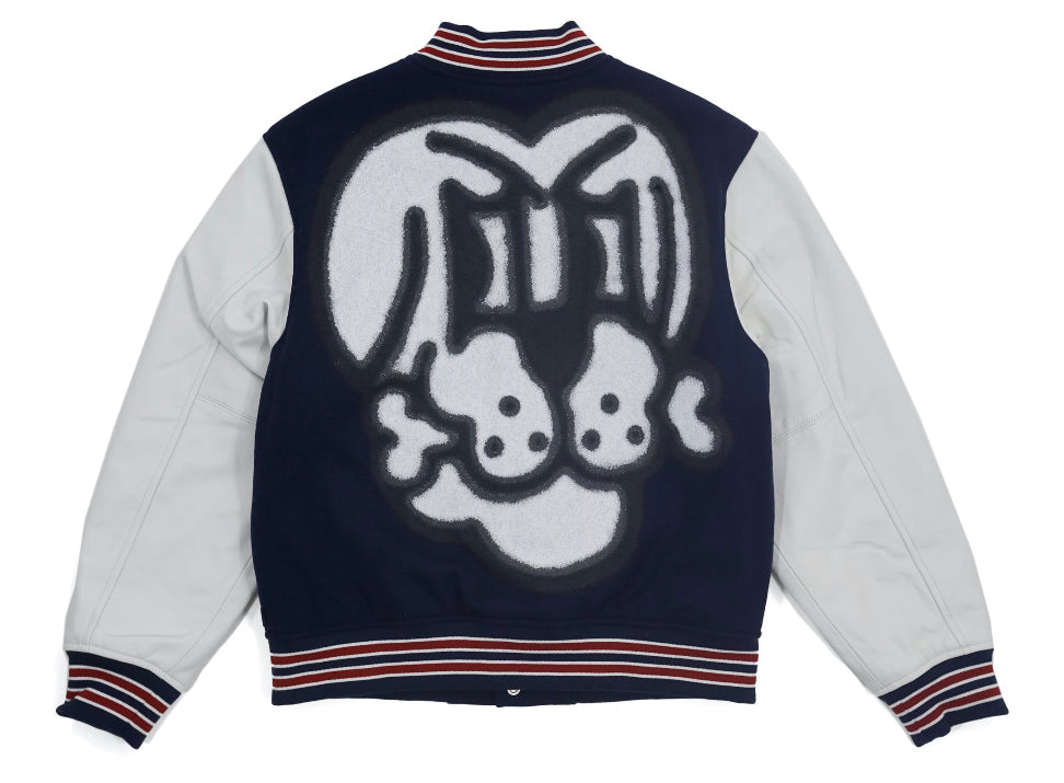 Supreme Bone Varsity Jacket Navy