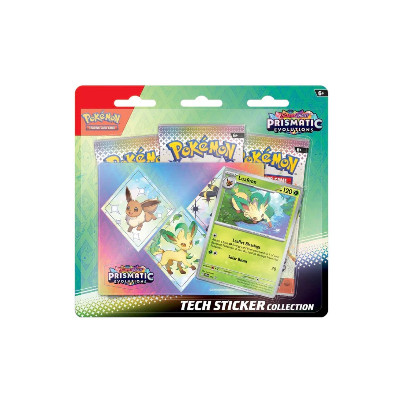 Pokemon Prismatic Evolution Tech Sticker Collection 3 Pack Blister