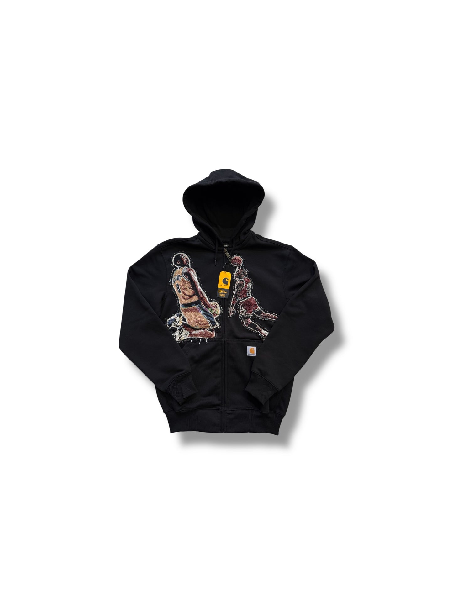 Carhartt Jordan x Kobe Dunk Tapestry Zip-Up Hoodie "Black"