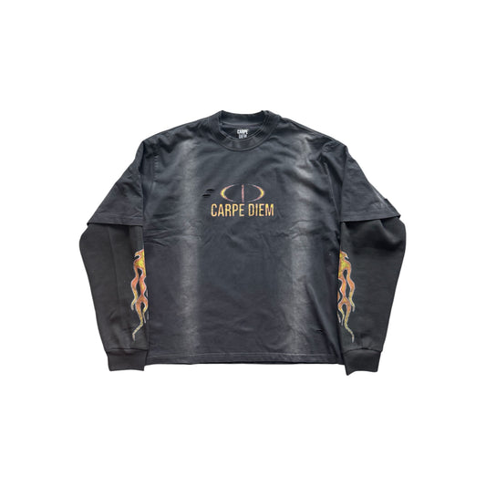 Carpe Diem Scorched Layers Longsleeve Tee "Orange"