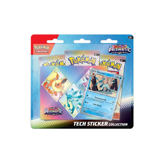 Pokemon Prismatic Evolution Tech Sticker Collection 3 Pack Blister