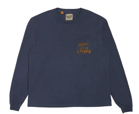 Gallery Department Dept De La Galerie Longsleeve Pocket Tee "Navy/Yellow"