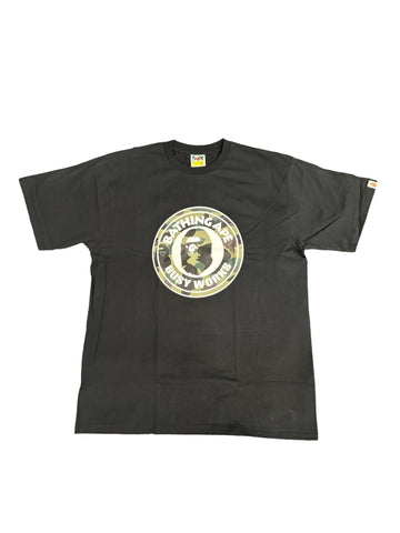 Bape Green Camo Busy Works Tee "Black"