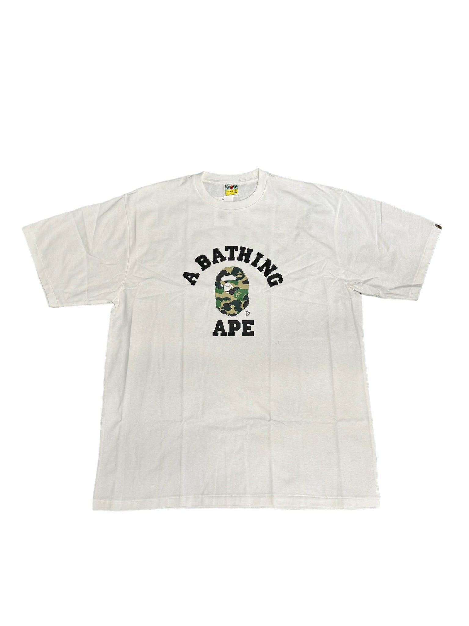 Bape Green Camo College Tee "White"