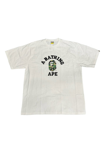 Bape ABC Green Camo College Tee "White"