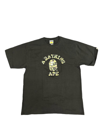 Bape Green Camo College Tee "Black"