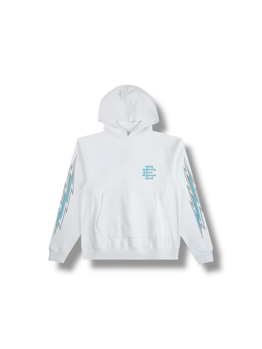 Eric Emanuel Hoodie Bolt Pattern "White/Aqua"