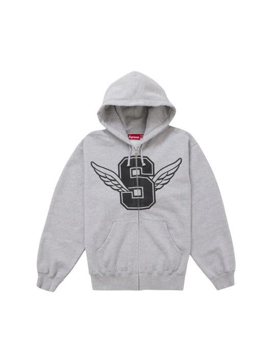 Supreme Wings Zip Up Hoodie "Grey"