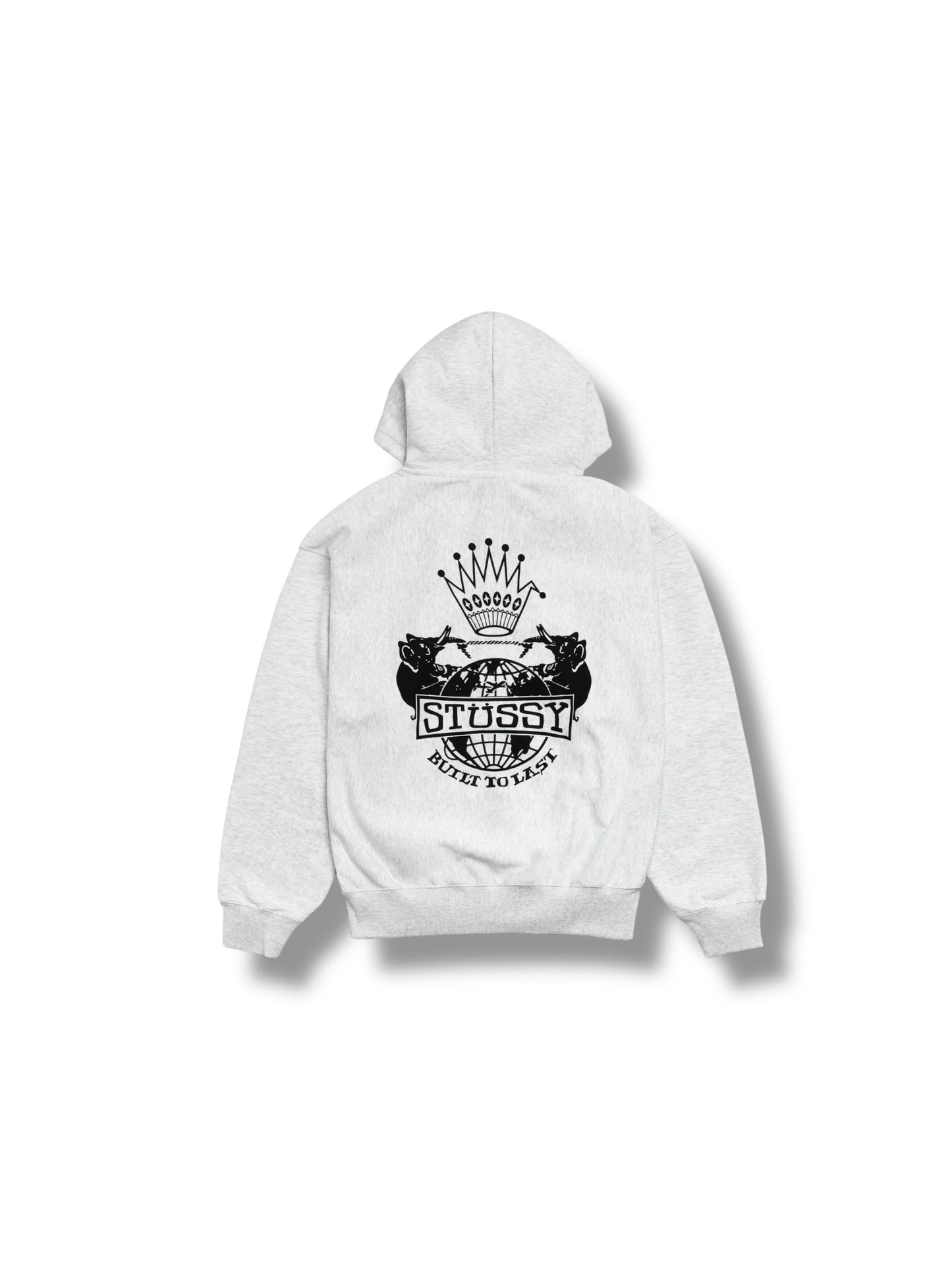 Stussy Built To Last Zip Up Hoodie "Ash Heather"