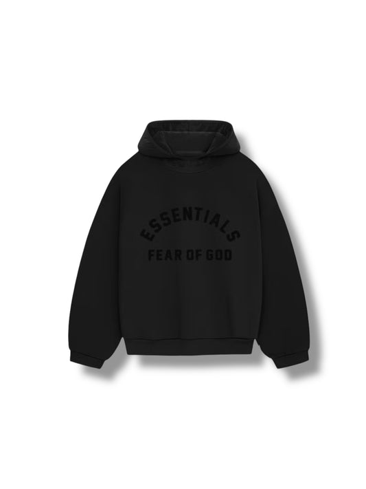 Fear Of God ESSENTIALS Bonded Hoodie "Ink/Jet Black"