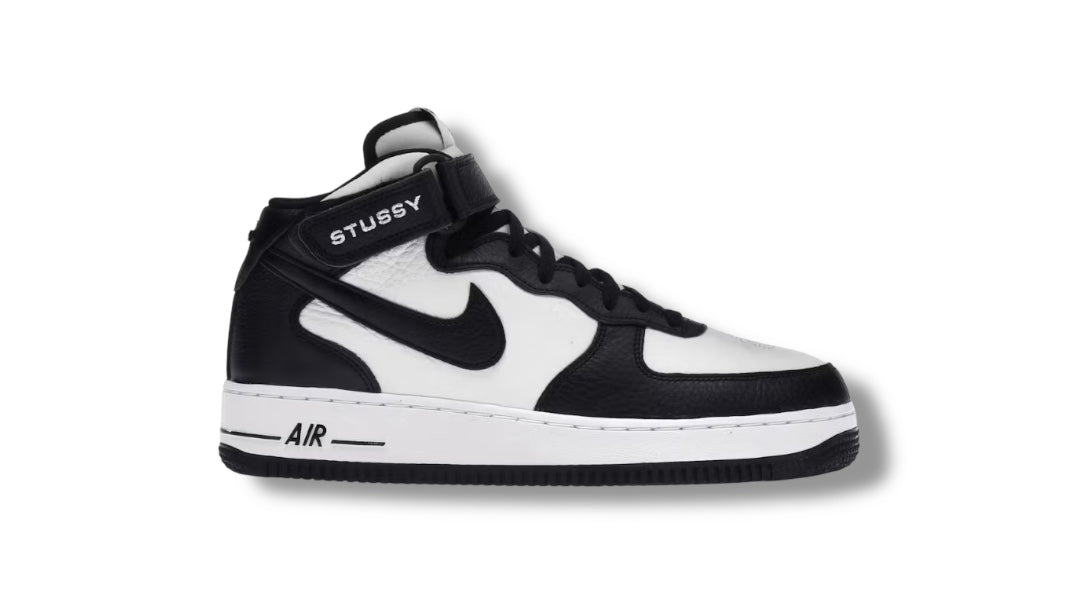 Stussy x Nike Air Force 1 Mid "Light Bone Black"