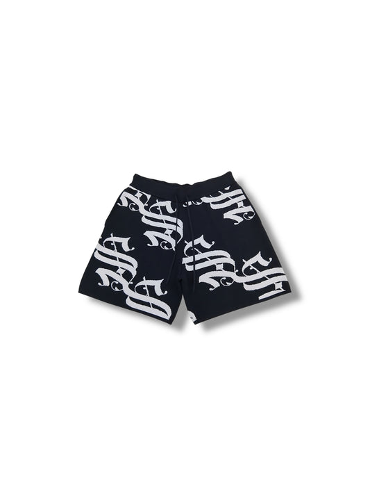 Shadow Stitch Monogram Knit Shorts