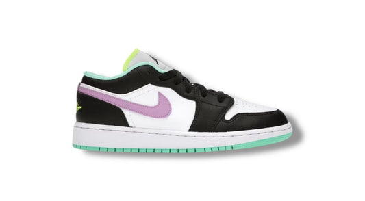 Jordan 1 Low "Green Glow Violet Shock" GS