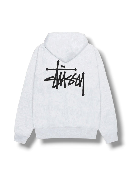 Stussy Basic Zip Up Hoodie "Ash Heather"