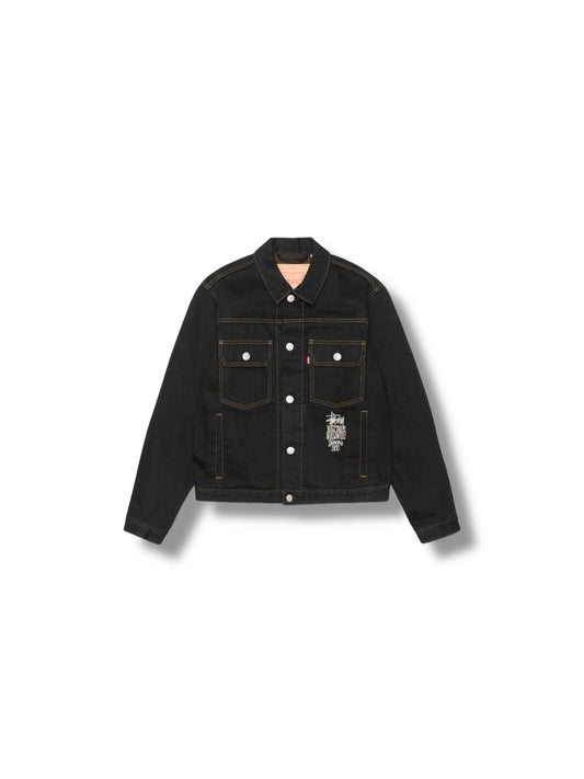 Stussy Levis Crispy Rinse Trucker Jacket "Black/Brown" (USED)