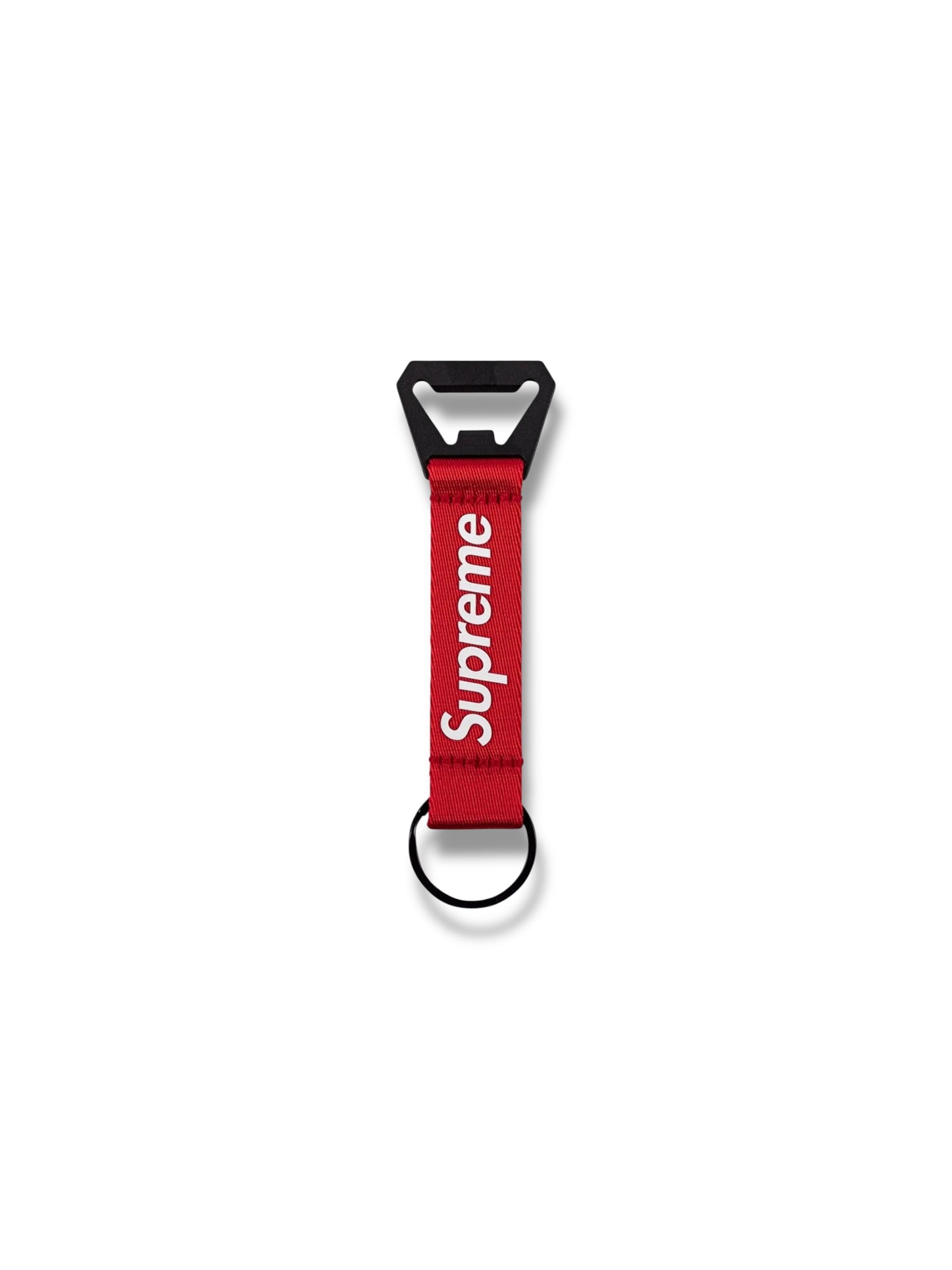 Supreme Bottle Opener Webbing Keychain "Red"