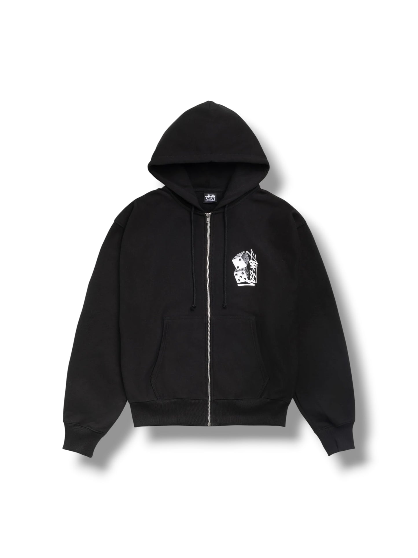 Stussy Zip Up Hoodie Tall Dice "Black"