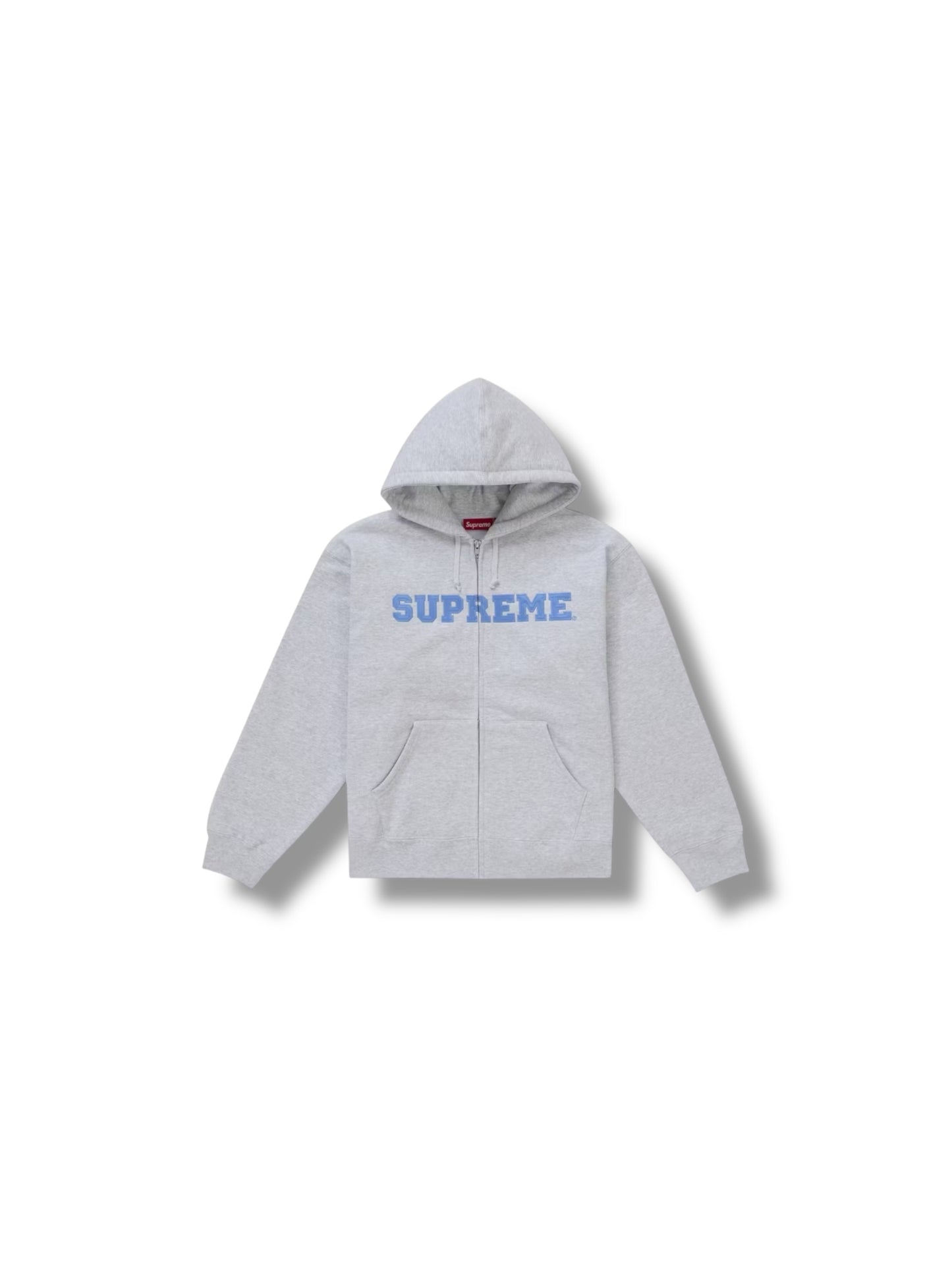 Supreme Collegiate Zip Up Hoodie "Grey"