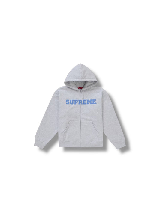 Supreme Collegiate Zip Up Hoodie "Grey"