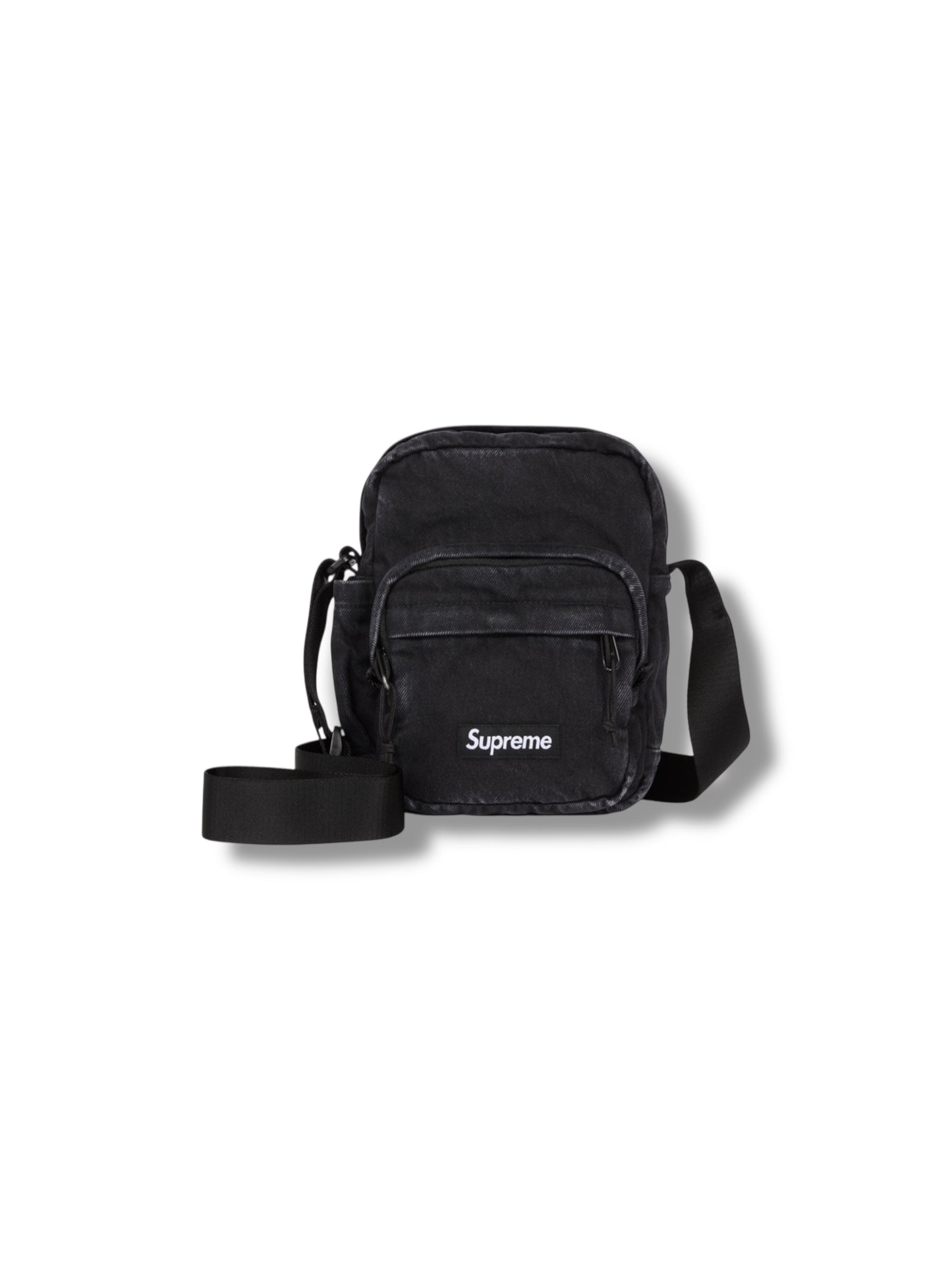 Supreme Denim Shoulder Bag "Black"