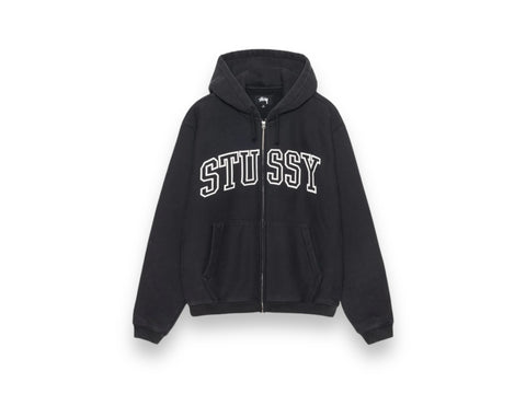 Stussy Outlined Zip Up Hoodie "Washed Black"