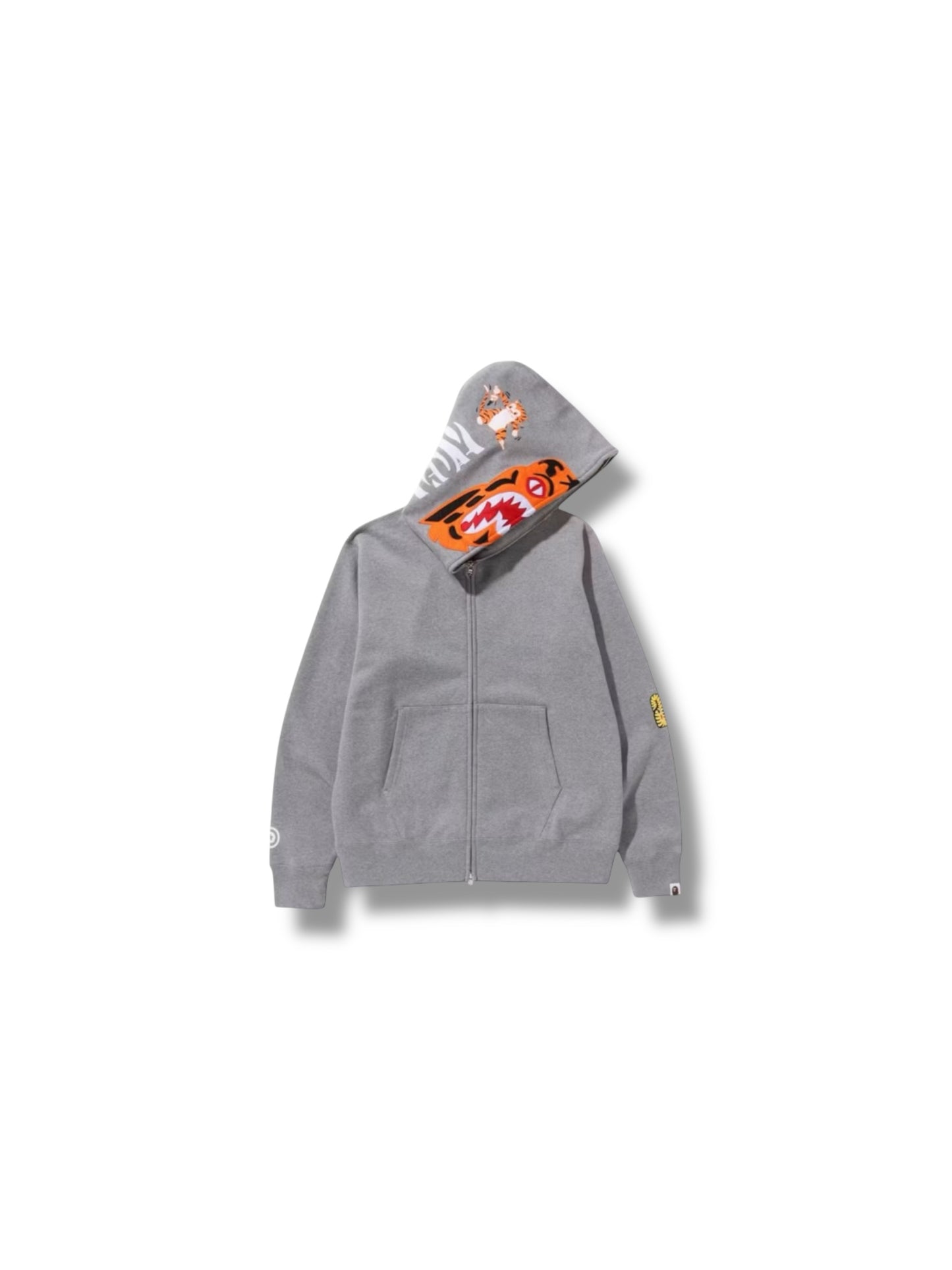 BAPE Gray Tiger Full Zip UP Hoodie