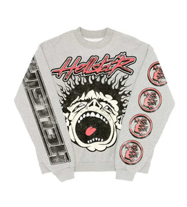 Hellstar 96 Heaven Sounds Like Crewneck "Grey"