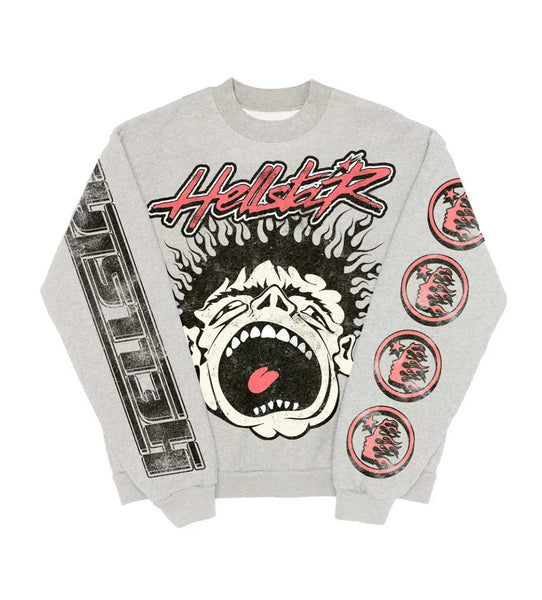 Hellstar 96 Heaven Sounds Like Crewneck "Grey"