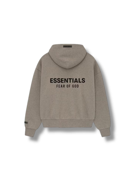 Fear of God Essentials Classic Zip Up Hoodie "Beige"