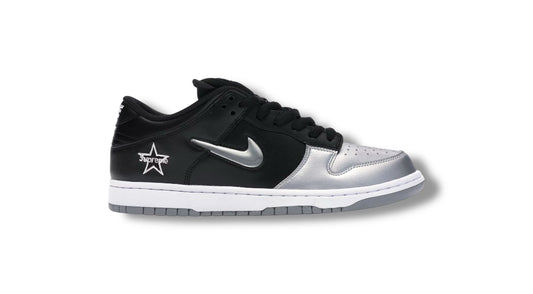 Nike SB Dunk Low "Supreme Jewel Swoosh Silver"
