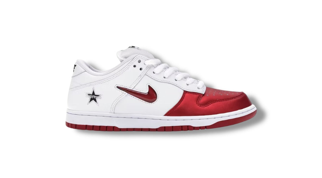 Nike SB Dunk Low "Supreme Jewel Swoosh Red"