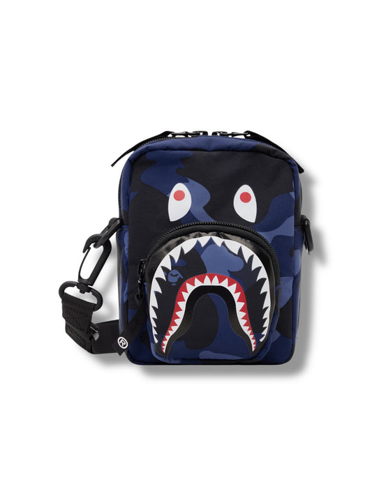 Bape Blue Camo Shark Mini Pouch