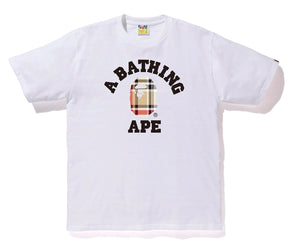 Bape College Burberry Tee "White"