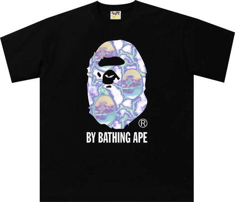 Bape Big Head Lightning Tee "Black"