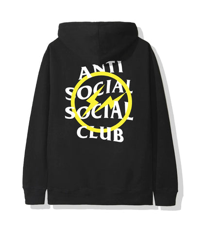 Anti Social Social Club Yellow Fragment Hoodie "Black"
