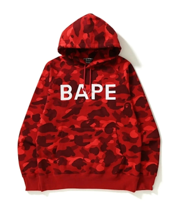 Bape Color Camo Pullover Hoodie "Red"