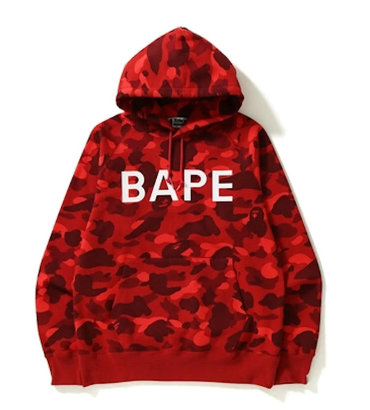 Bape Color Camo Pullover Hoodie "Red"